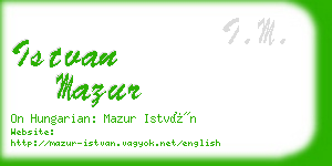 istvan mazur business card